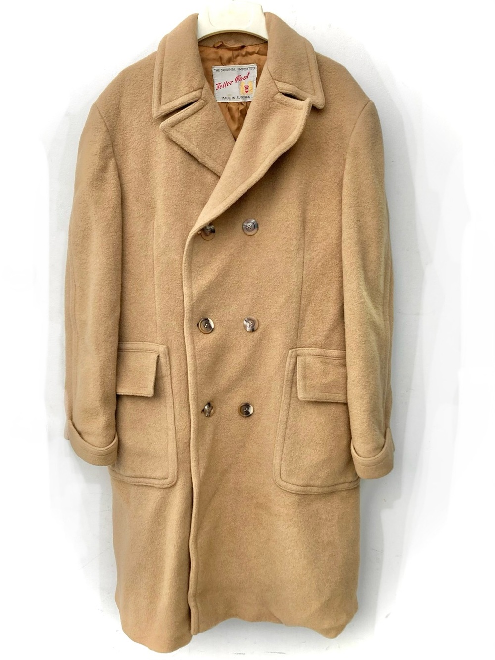 Teller Vintage Camel Wool Men's Overcoat- Austria